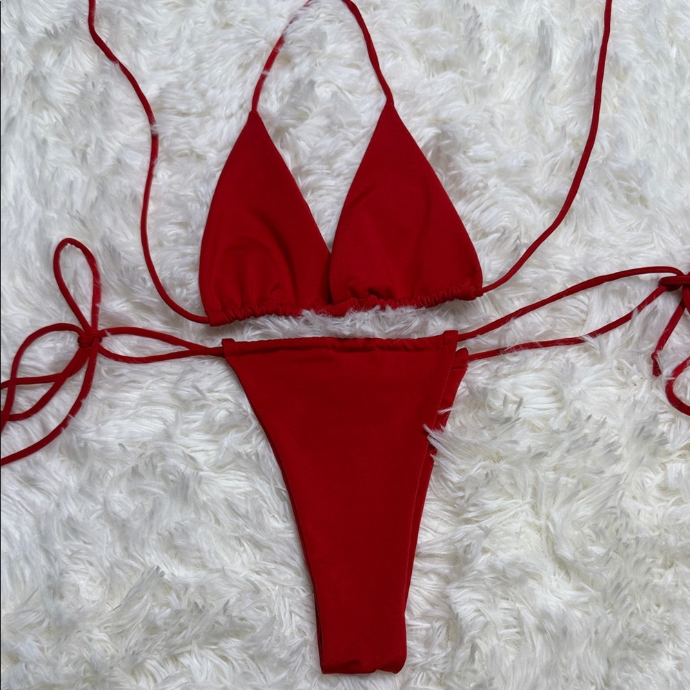 Red Triangle Bikini Set - Picture 7 of 7